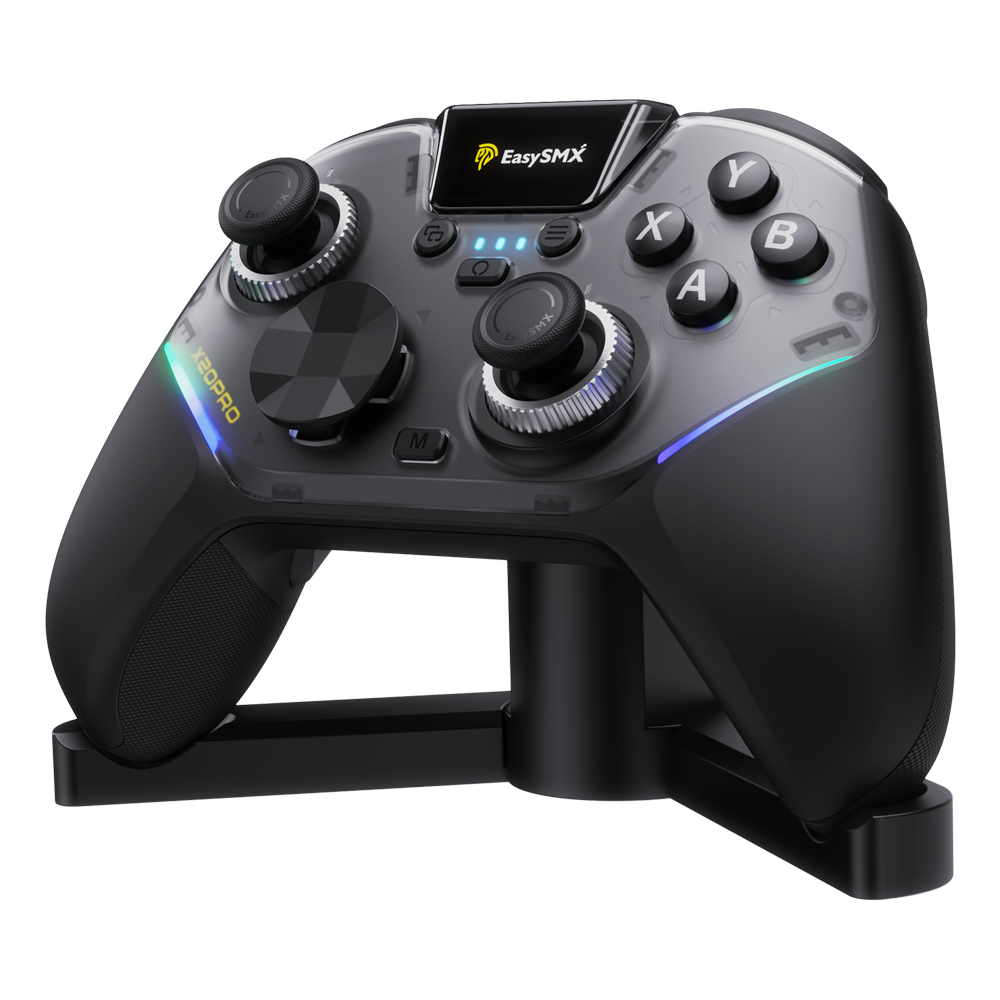 EasySMX® X20 Pro Wireless Multi-platform Gaming Controller with 3-in-1 Magnetic Charging Receiver And Next-Gen TMR Sticks And Visualized Smart Display