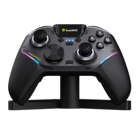EasySMX® X20 Pro Wireless Multi-platform Gaming Controller with 3-in-1 Magnetic Charging Receiver And Next-Gen TMR Sticks And Visualized Smart Display