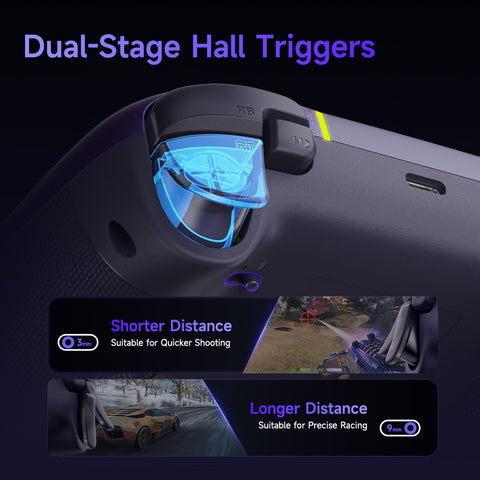 EasySMX® X05Pro Multiplatform Wireless Gaming Controller with Quiet Button - Limited Edition: Aurora Purple