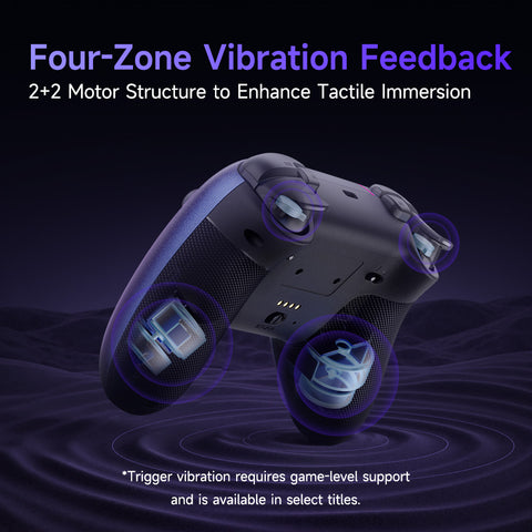 EasySMX® X05Pro Multiplatform Wireless Gaming Controller with Quiet Button - Limited Edition: Aurora Purple