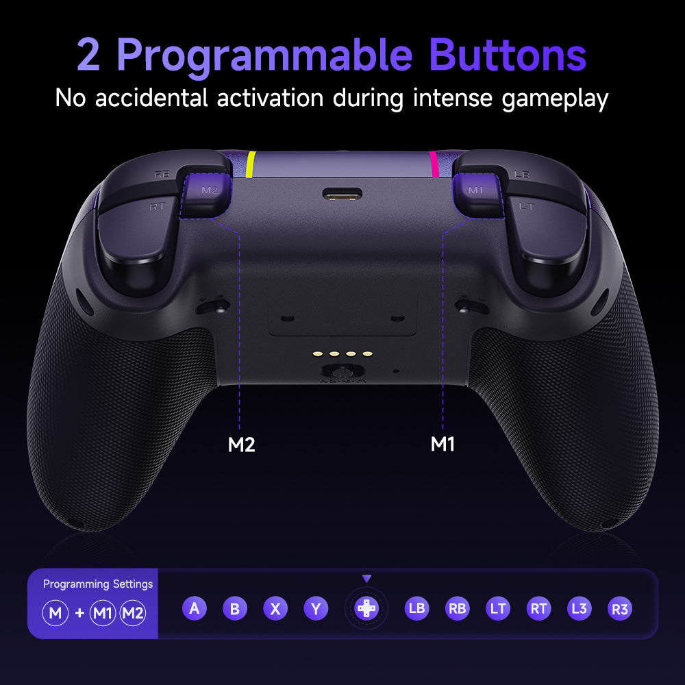 EasySMX® X05Pro Multiplatform Wireless Gaming Controller with Quiet Button - Limited Edition: Aurora Purple