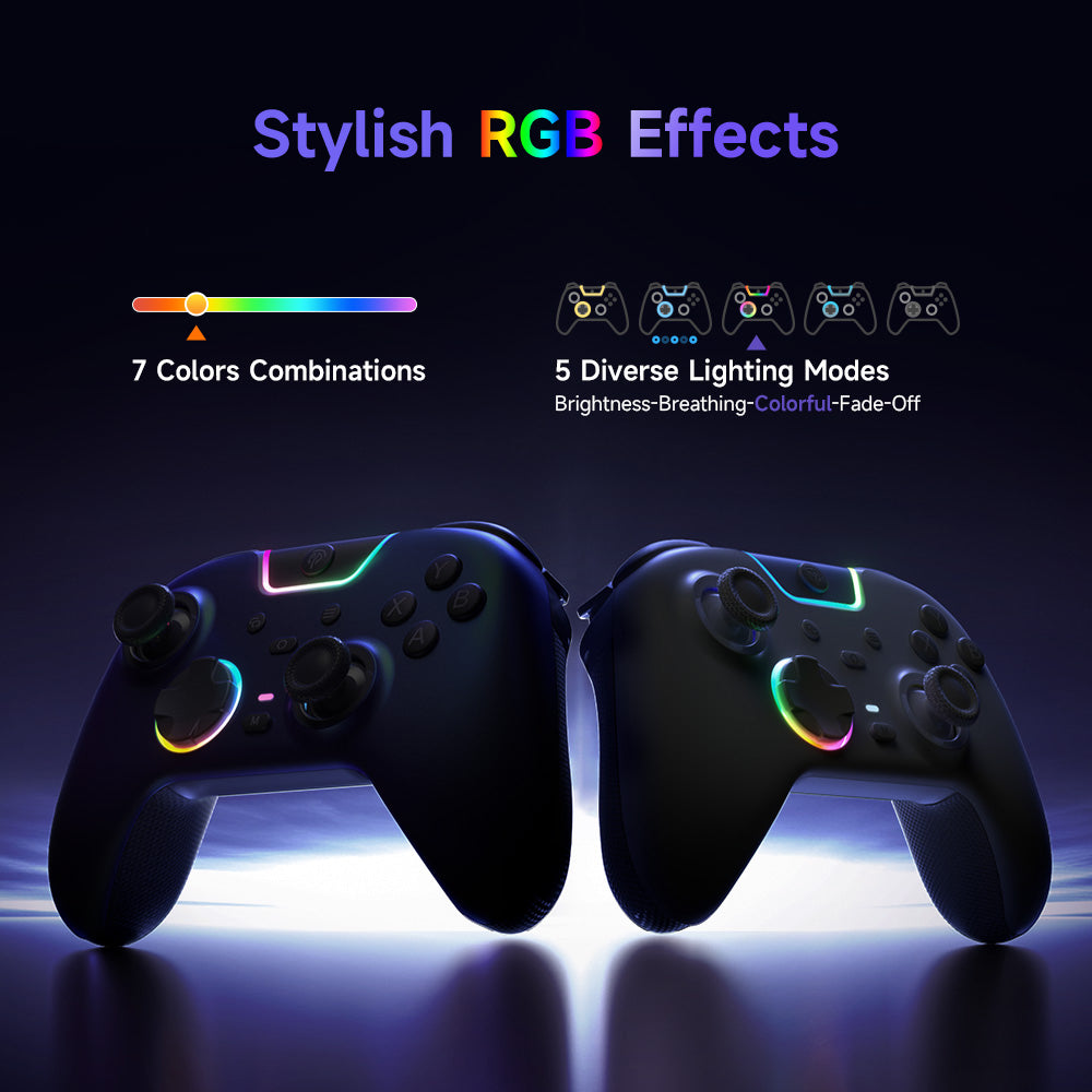 EasySMX® X05Pro Multiplatform Wireless Gaming Controller with Quiet Button - Limited Edition: Aurora Purple