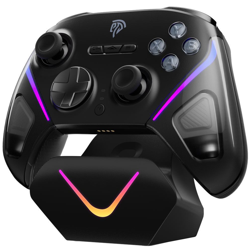 EasySMX® D10 Multiplatform Gaming Controller - Black Version: TMR Sticks, Trigger Lock and Charging Dock